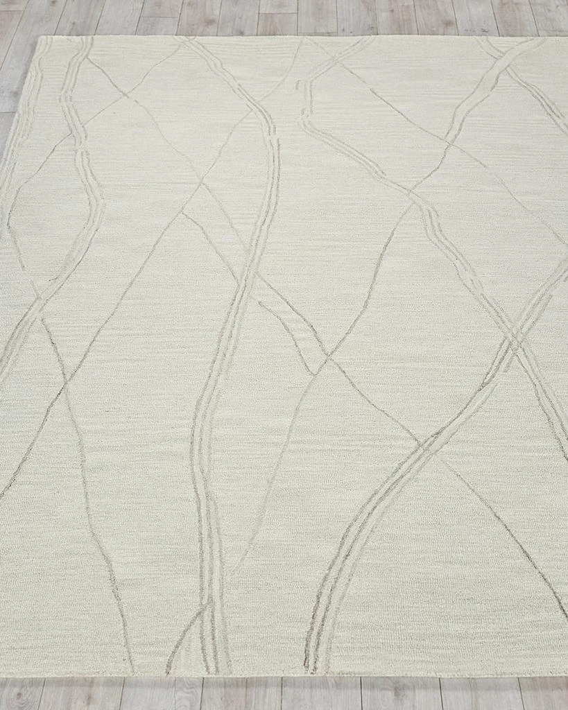 Exquisite Rugs Tangiers Hand-Tufted Ivory/Beige Rug, 9' x 12' 2