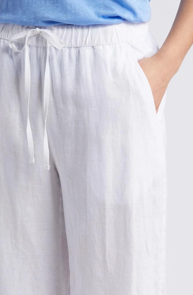 Caslon Drawstring Straight Leg Linen Pants 5