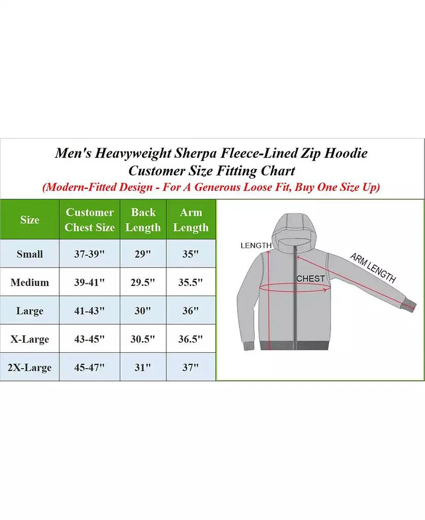 Q-Active Men's Modern Fit Sherpa Lined Fleece Zip-Up Hoodie, Pack of 2 2