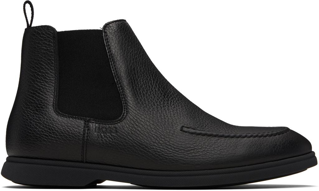 Hugo Boss Black Leather Chelsea Boots
