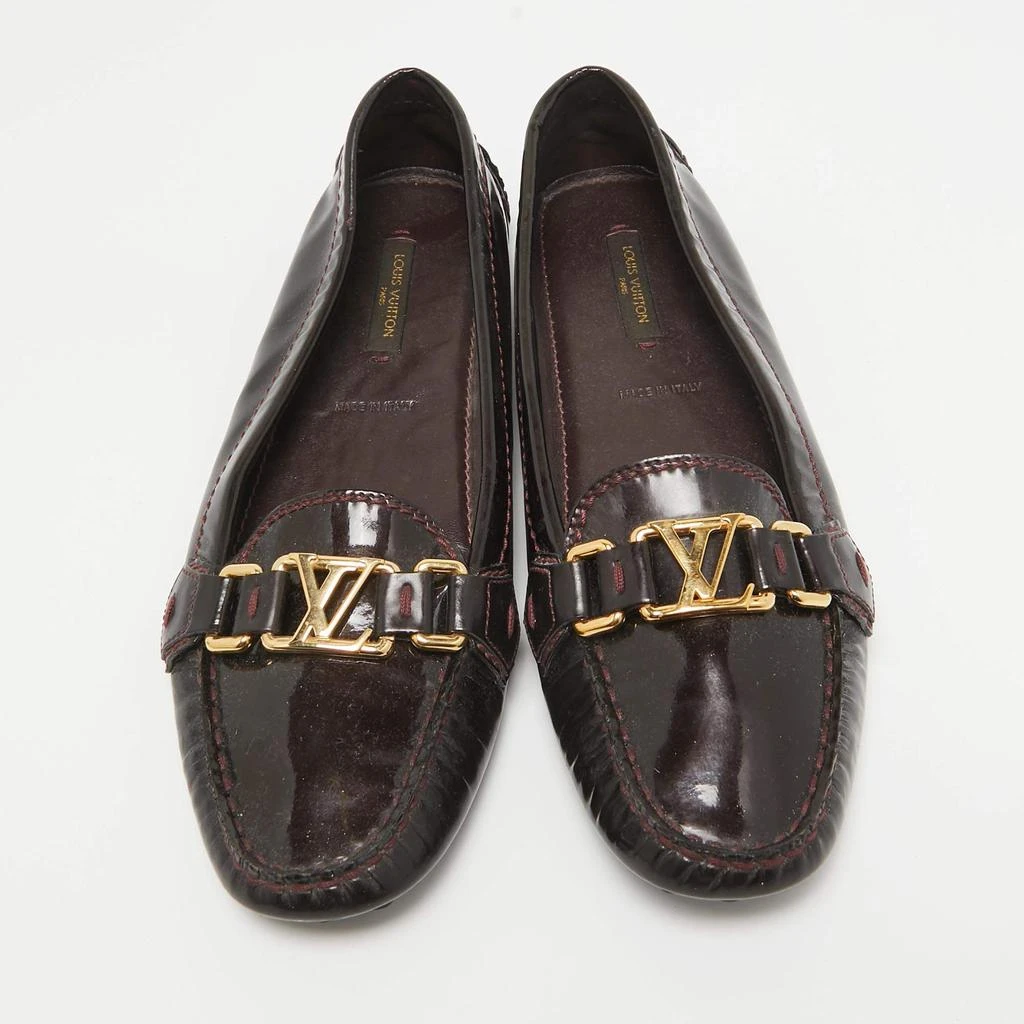 Louis Vuitton Louis Vuitton Burgundy Patent Leather Oxford Loafers Size 38 3