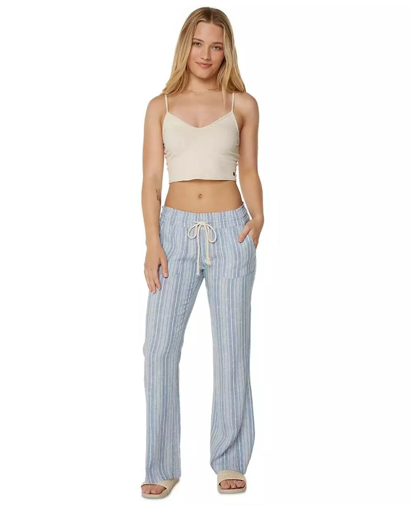 Roxy Juniors' Oceanside Striped Wide-Leg Beach Pants 2