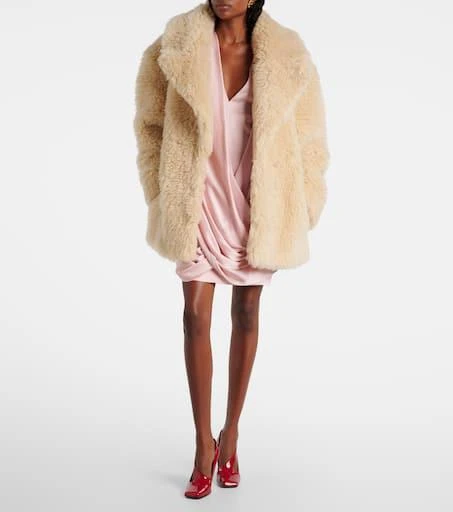 Stella McCartney Wool-blend teddy wrap coat 2