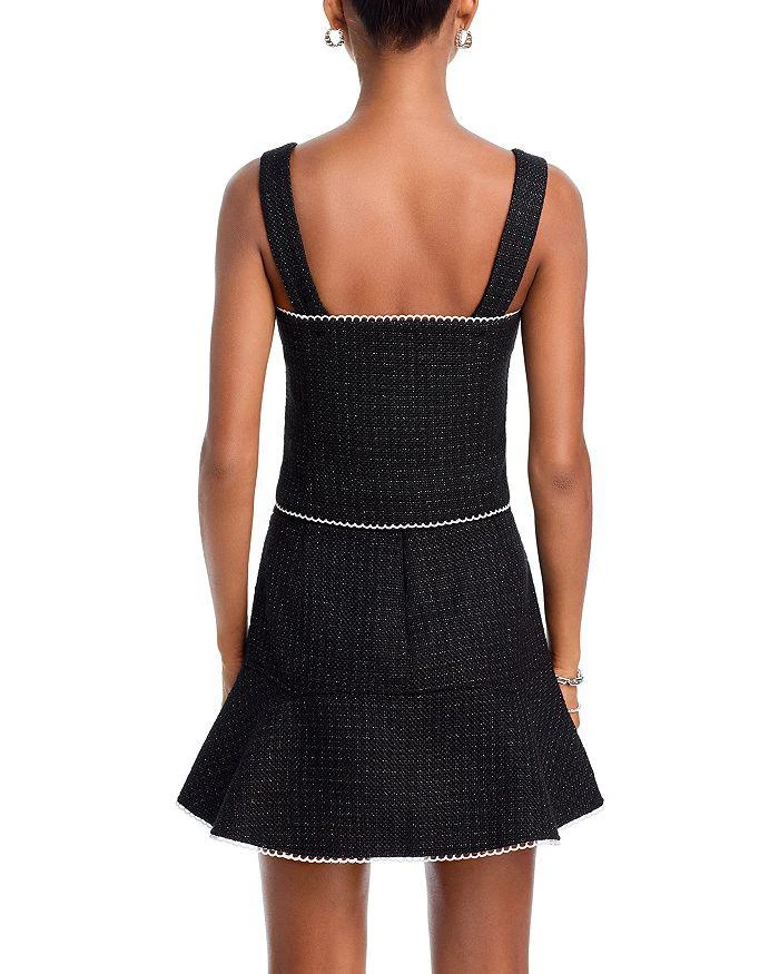 AQUA Scalloped Tweed Tank Top - Exclusive 3