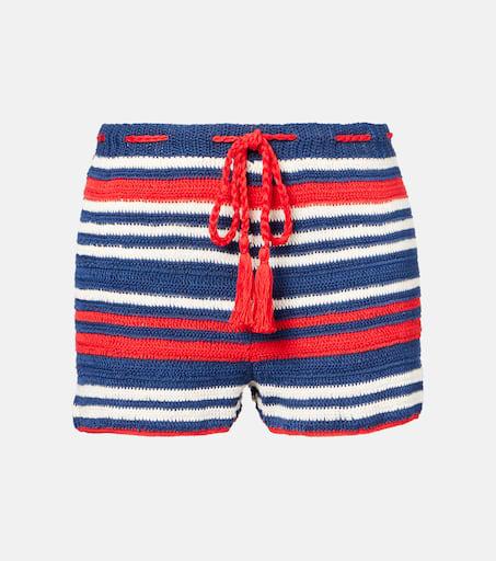 ANNA KOSTUROVA Crochet cotton shorts