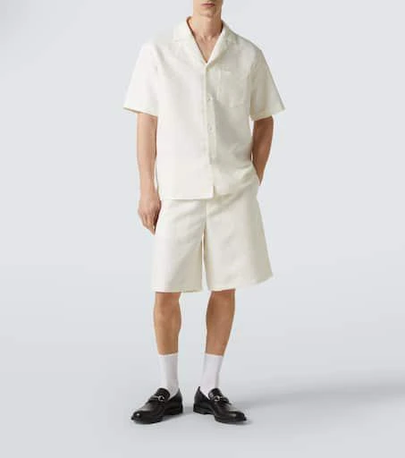 Gucci Linen-blend bowling shirt 2
