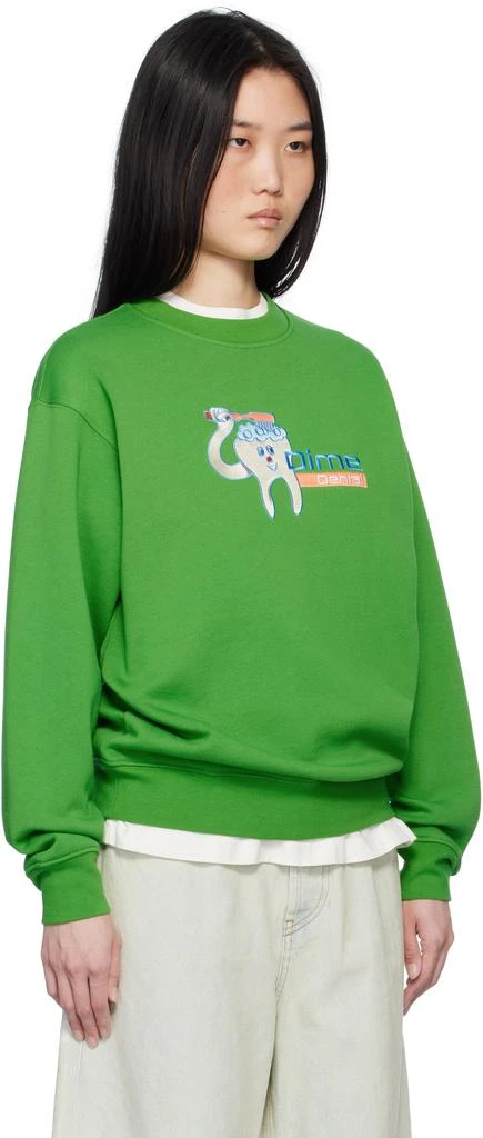 Dime Green Dental Care Crewneck Sweatshirt 2