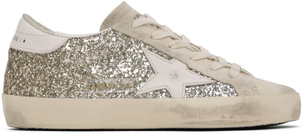 Golden Goose Gold & Beige Super-Star Sneakers 1