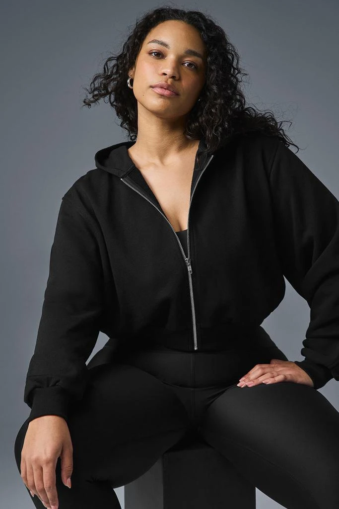 Alo Yoga Sweet Escape Zip Up Hoodie - Black 9