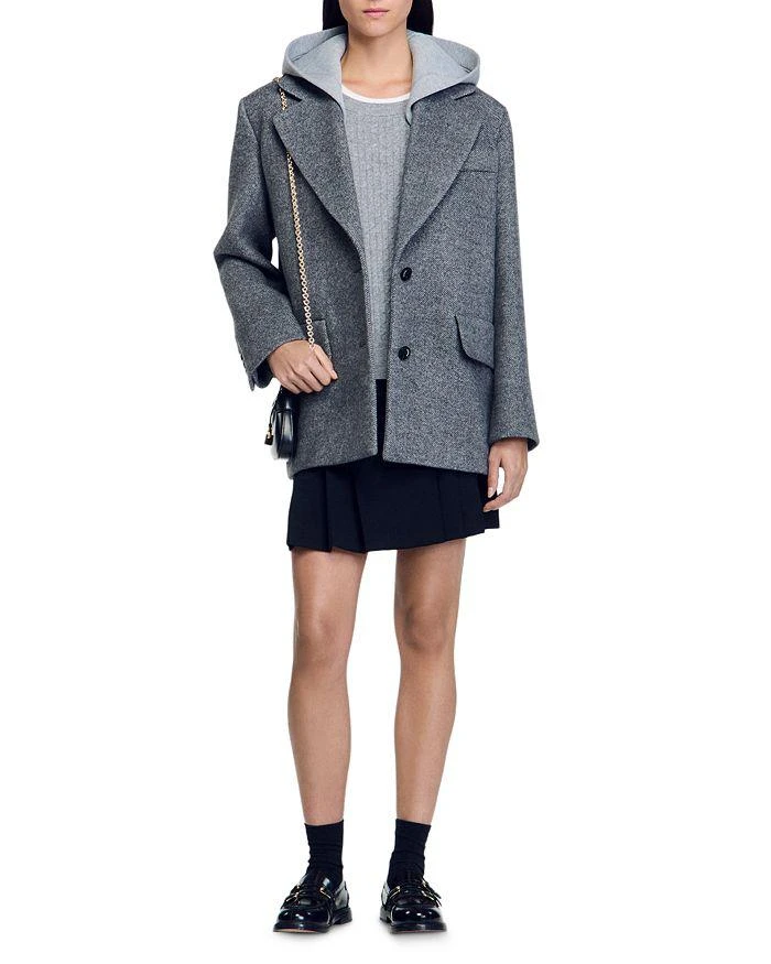 Sandro Oliver Removable Hood Coat 2