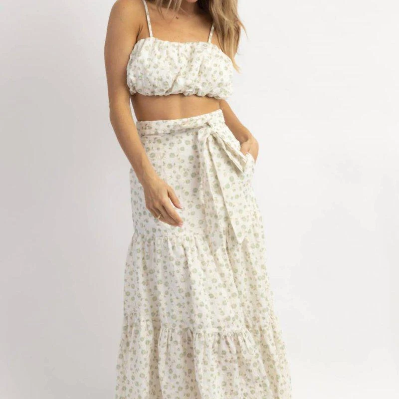 MABLE Embroidered Crop + Skirt Set 2