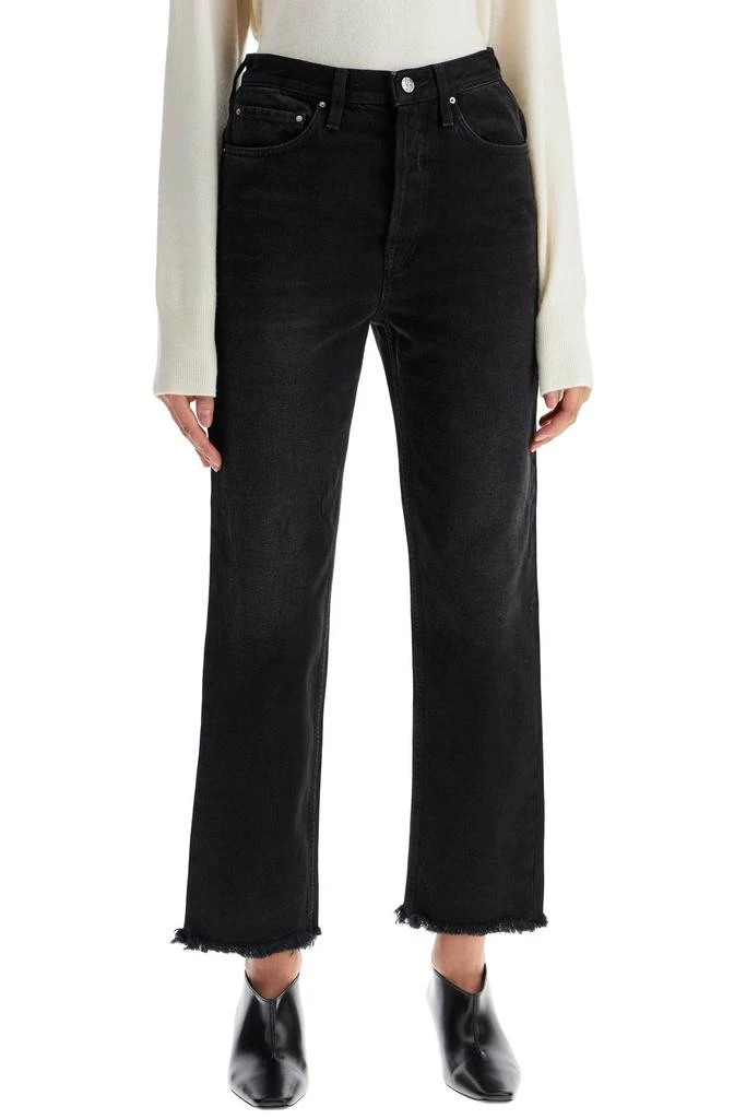 Totême classic fit jeans with frayed hemline 2