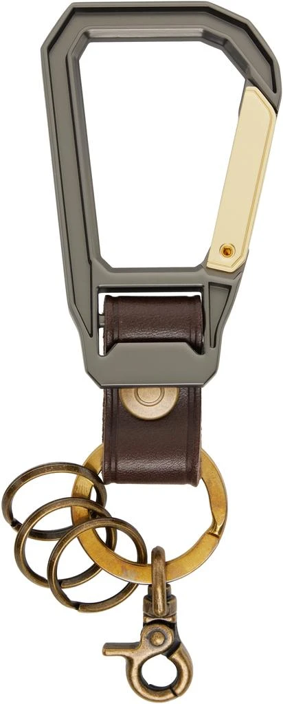 master-piece Brown Carabiner Keychain 2