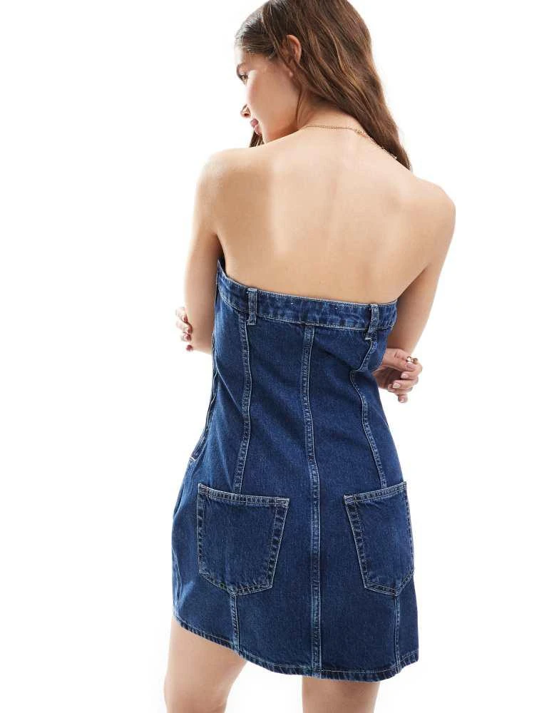 Shop Pull&Bear denim bandeau mini dress in dark blue rinse on Sale at  BeyondStyle  Get 66% Off Pull&Bear denim bandeau mini dress in dark blue  rinse with Limited-Time Flash Deals, Exclusive