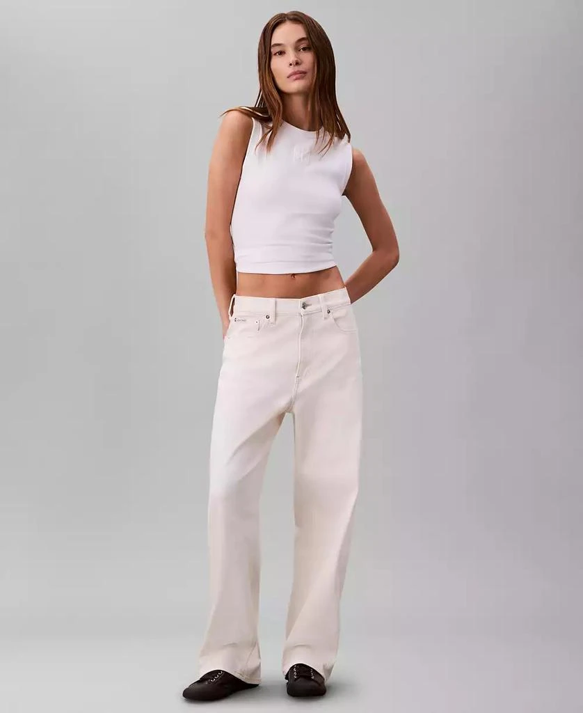 Calvin Klein Women's Seamed High-Rise Barrel Jeans 1