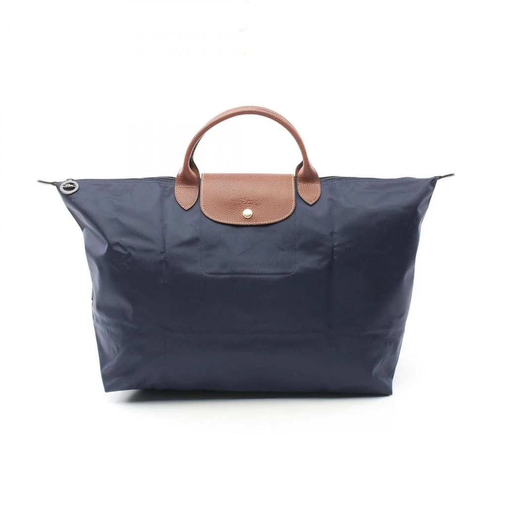 Longchamp Navy Nylon Leather Tote Bag 1
