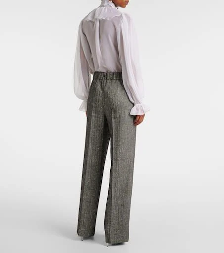 Dolce 
Gabbana High-rise wool-blend wide-leg pants 3
