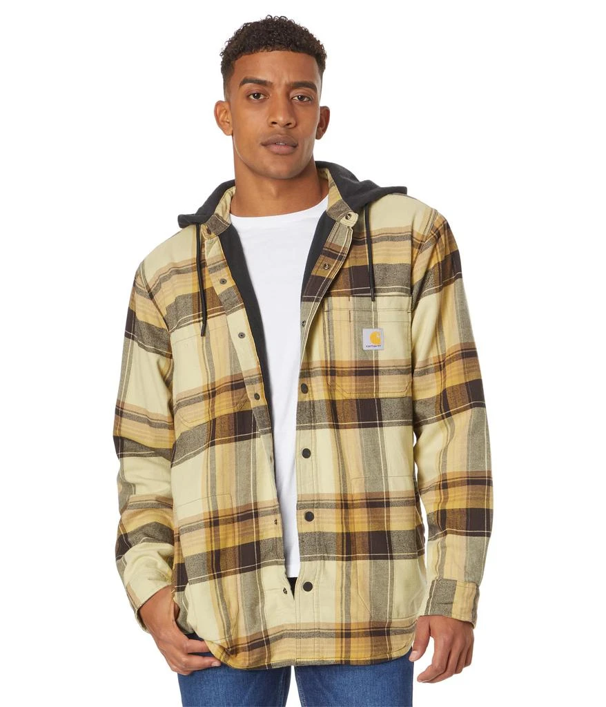 Carhartt Rugged Flex® Relaxed Fit Flannel Fleece Lined Hooded Shirt Jacket 1