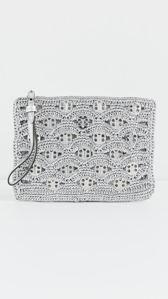 rabanne Raffia Pouch