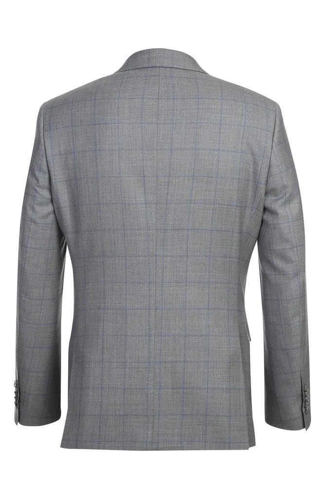 English Laundry Plaid Trim Fit Wool Blend Two-Piece Suit 5