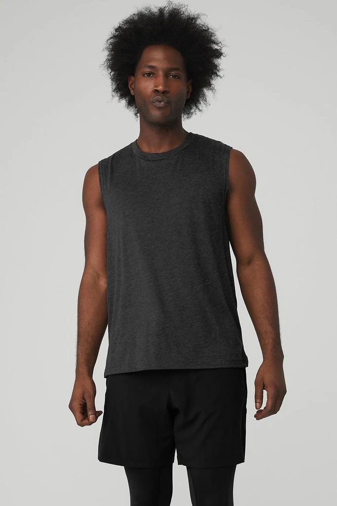 Alo The Triumph Muscle Tank - Black Heather 1