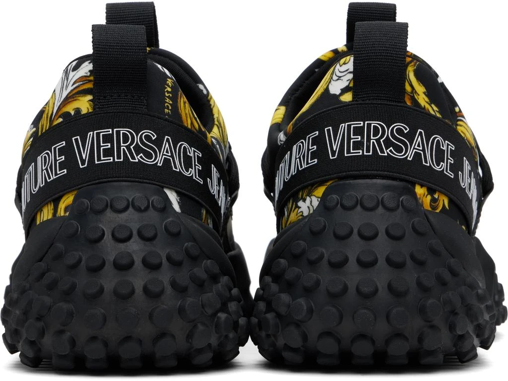 Versace Black & Gold Outline Barocco Hyber Sneakers 2