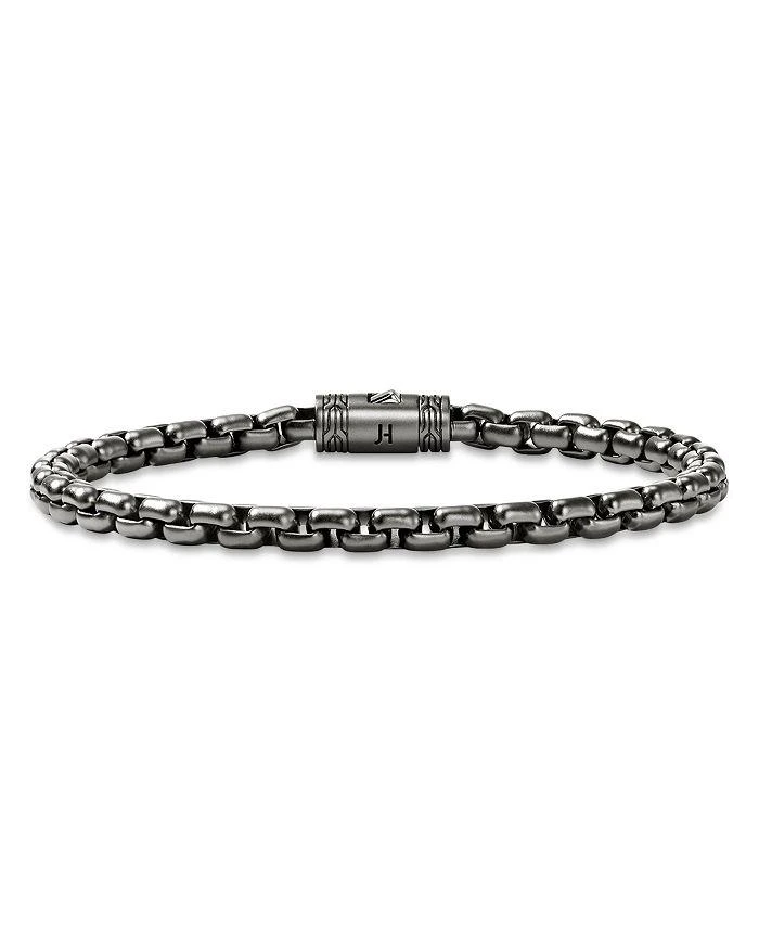 John Hardy Dark Silver Box Chain Bracelet