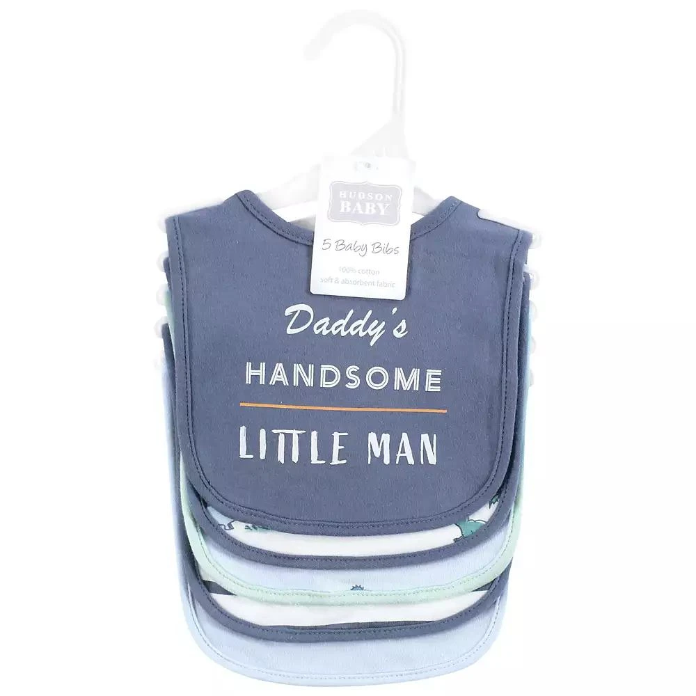 Hudson 5Pk of Soft Interlock Baby Bibs 2