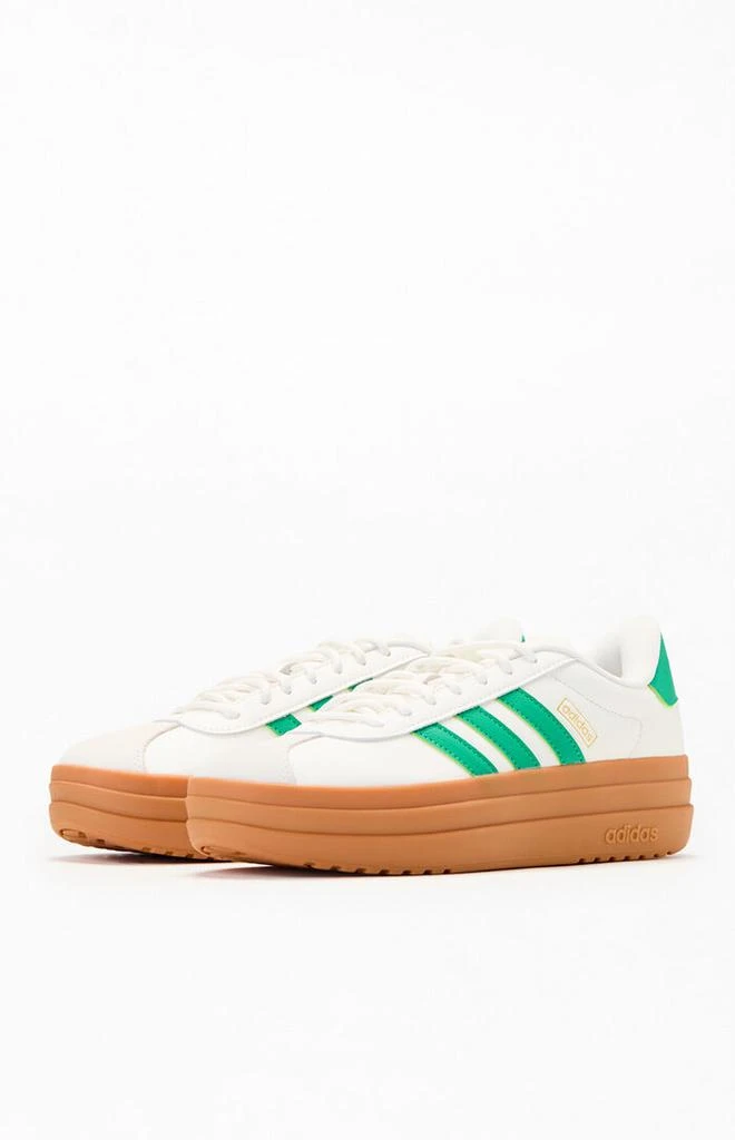 Adidas Women's White & Green VL Court Bold Sneakers 2