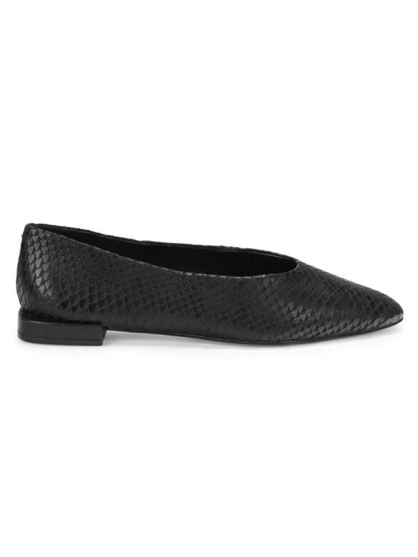 Saks Fifth Avenue Textured Leather Ballet Flats 1