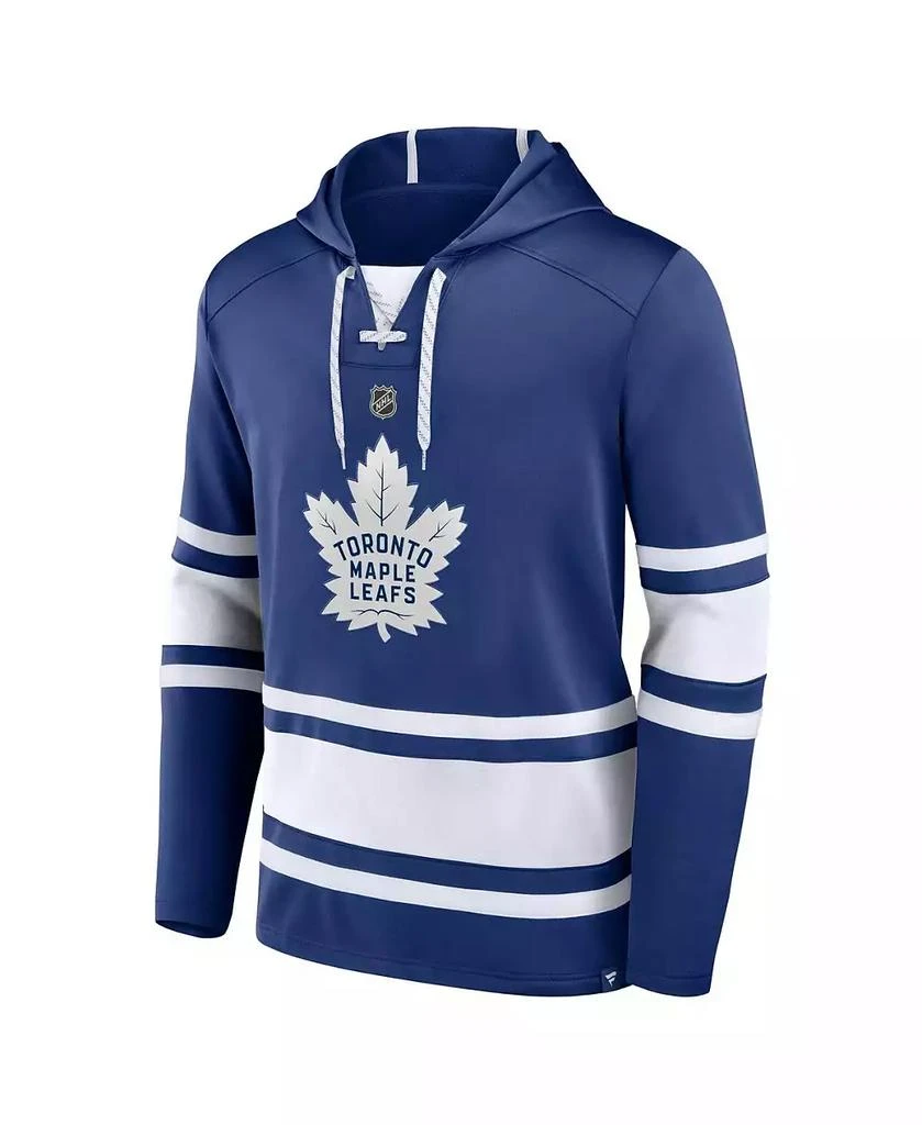 Fanatics Men's Auston Matthews Blue Toronto Maple Leafs Name and Number Lace-Up Pullover Hoodie 3