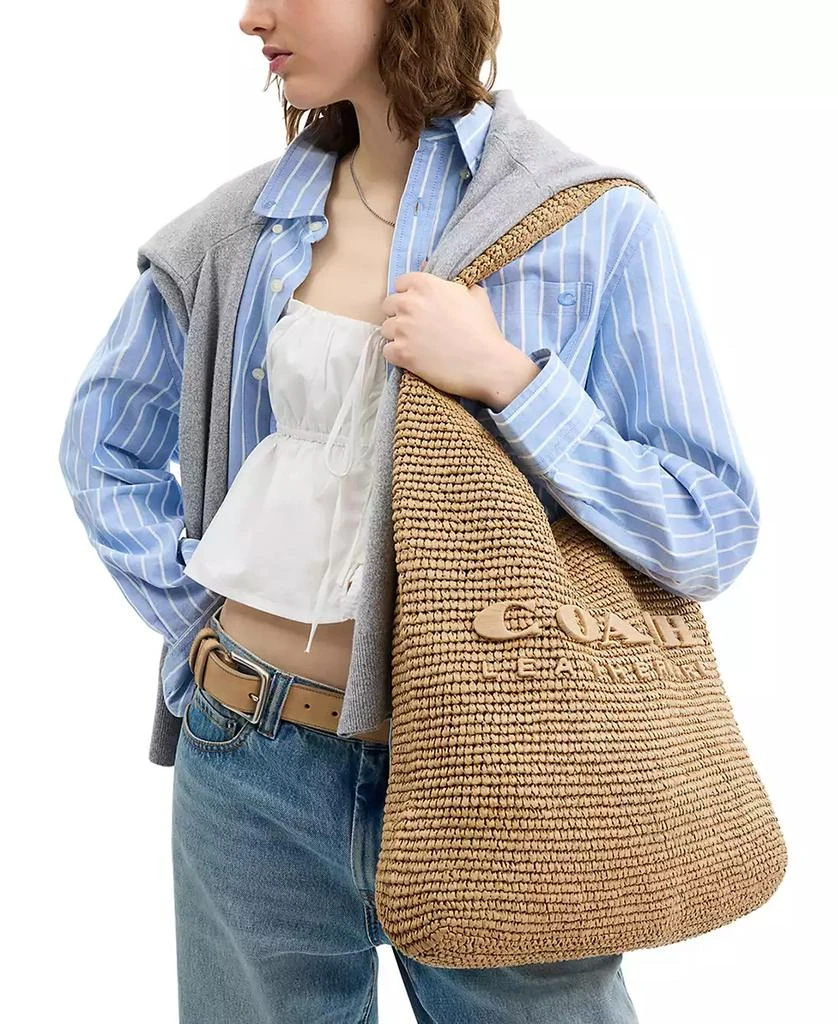 Coach Brooklyn Large Straw Shoulder Bag 39 2