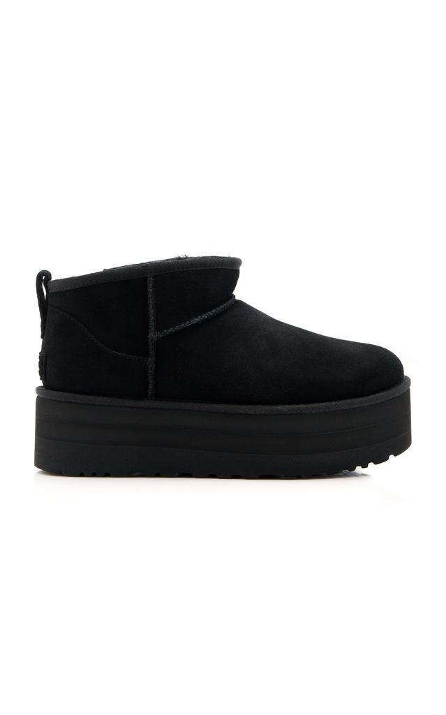 UGG UGG - Classic Ultra Mini Sheepskin Platform Boots - Black - US 9 - Moda Operandi