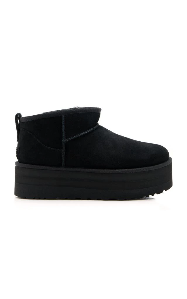 UGG UGG - Classic Ultra Mini Sheepskin Platform Boots - Black - US 5 - Moda Operandi 1
