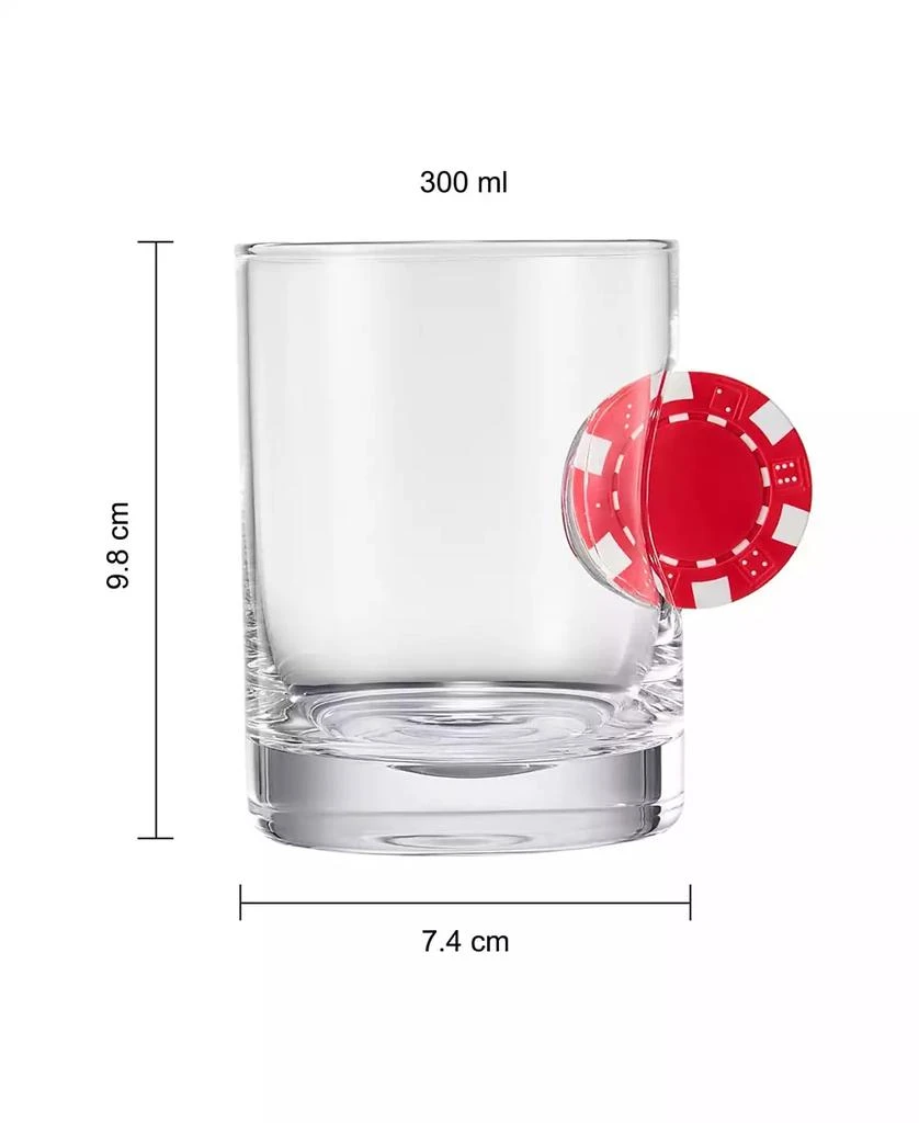The Wine Savant Poker Chip Whiskey Glasses, Set of 2 3