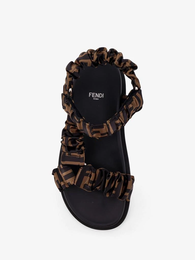 Fendi Feel elastic satin sandals with FF motif 6