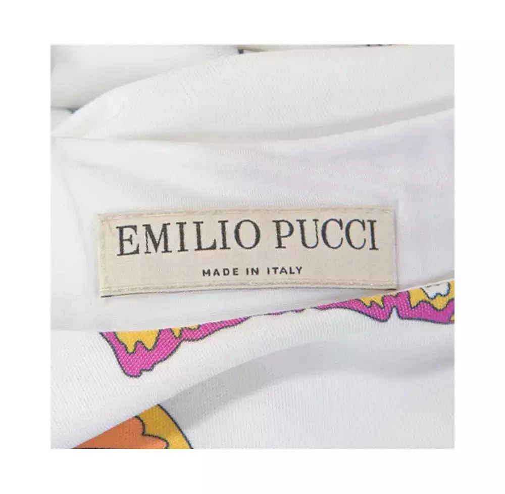 Pre-Owned Emilio Pucci Women
s White Butterfly Print Knit Tunic Top 2