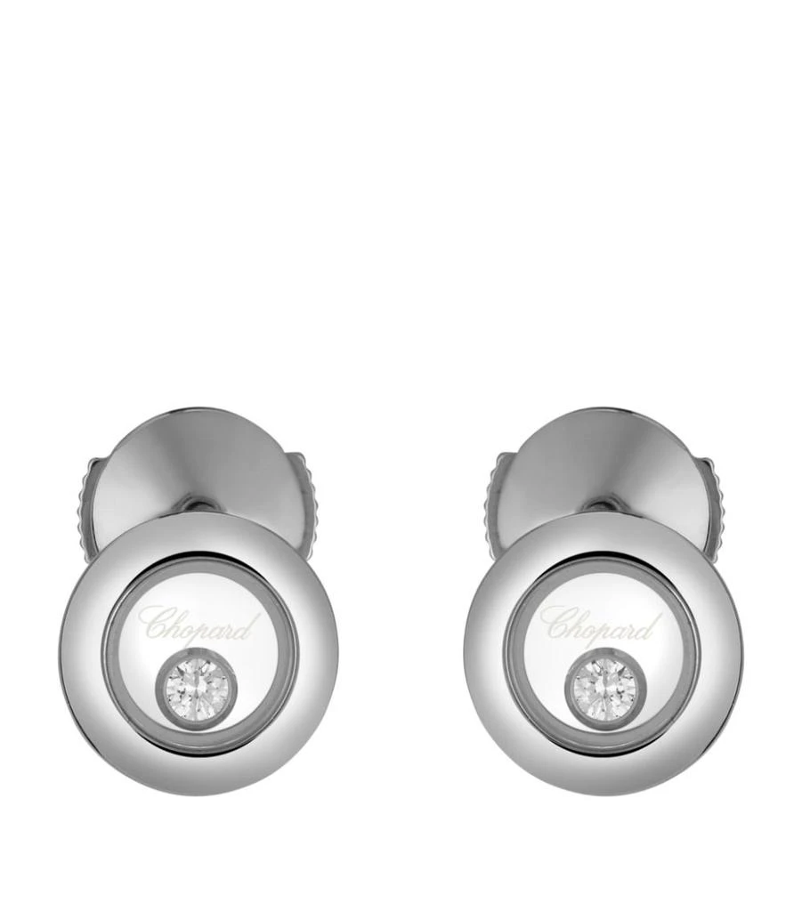 Chopard White Gold And Diamond Happy Diamonds Icons Earrings 1