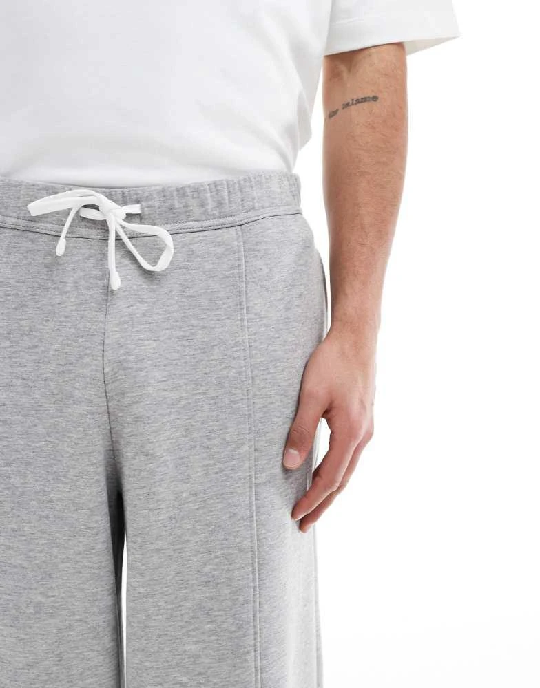 ASOS ASOS DESIGN super wide joggers in grey marl 5