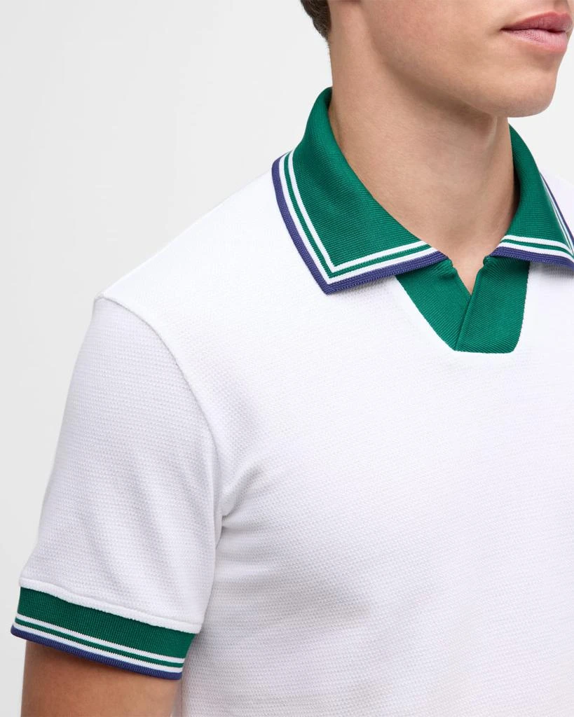 Casablanca Men's Croquis de Tennis Embroidered Polo Shirt 5