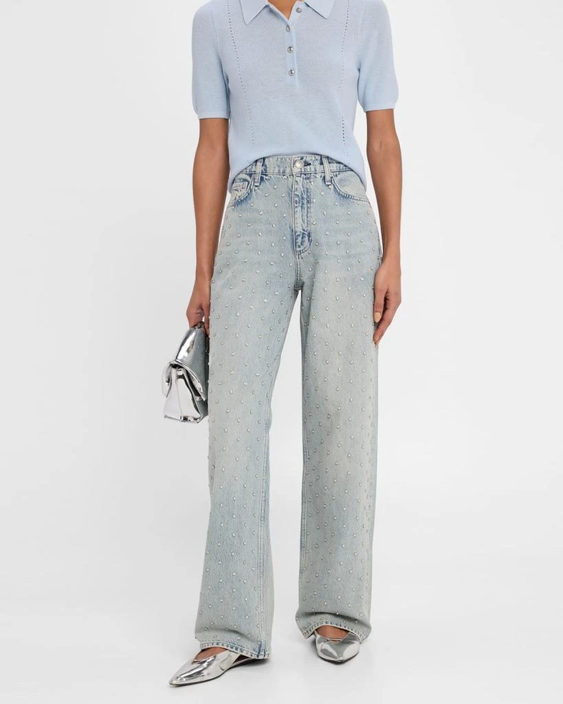 Rag & Bone Shea High-Rise Relaxed Straight Embellished Jeans 4