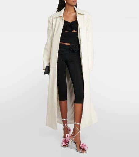 Magda Butrym Floral-appliqué leather sandals 2