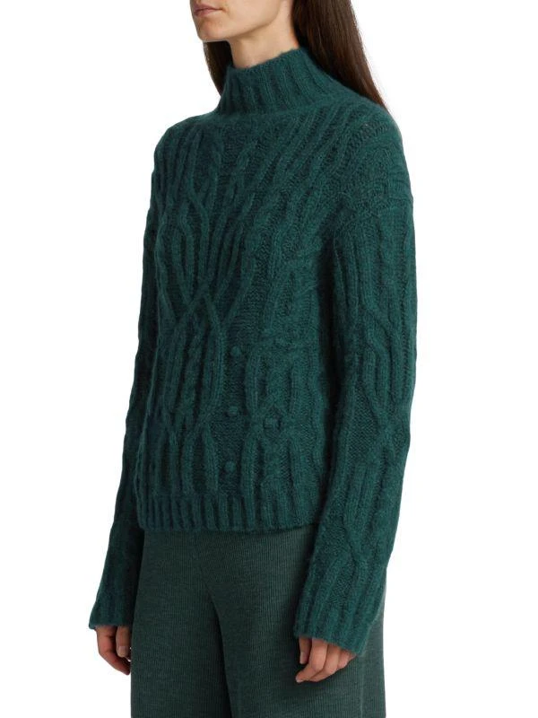 Vince Interlaced Cable Knit Turtleneck Sweater 3