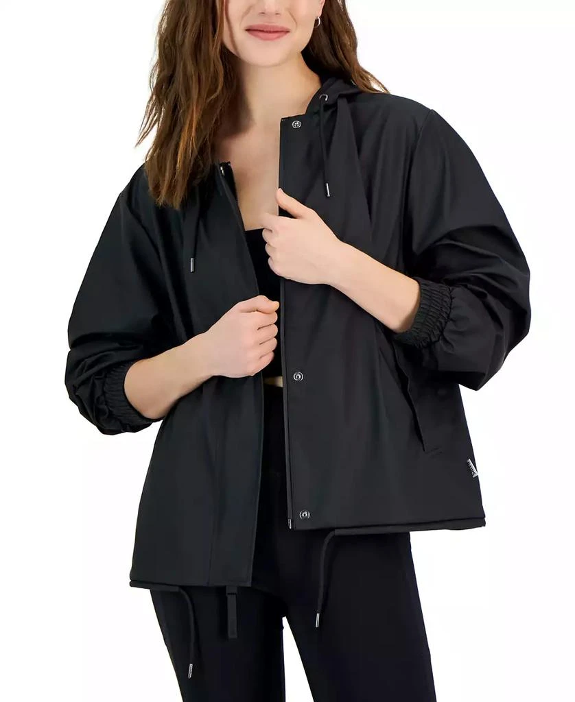 Rains Women's Hooded Drawstring Waterproof Jacket 3