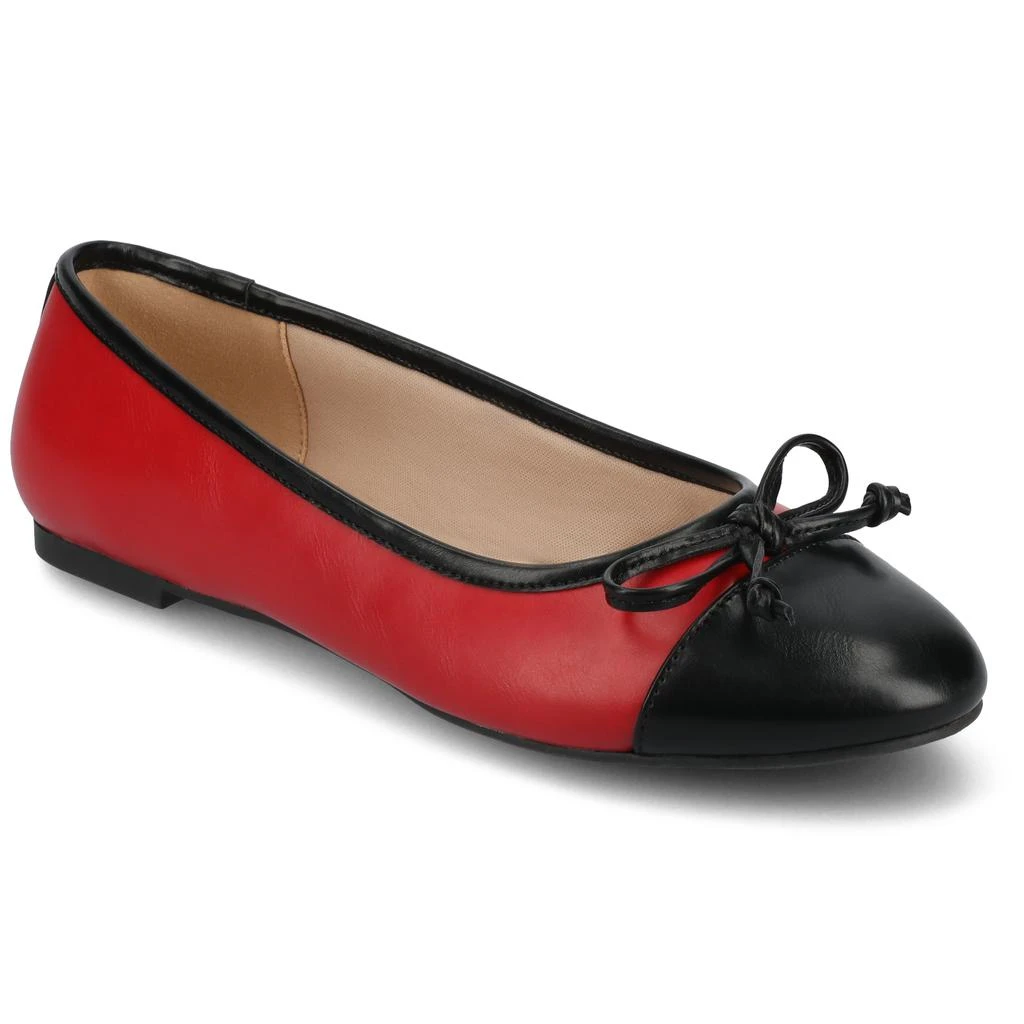 JOURNEE Journee Women's Kaiah Ballet Medium and Wide Width Dress Flats