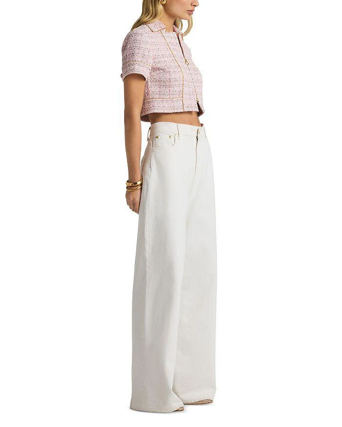 St. John Metallic Tweed Cropped Jacket 4