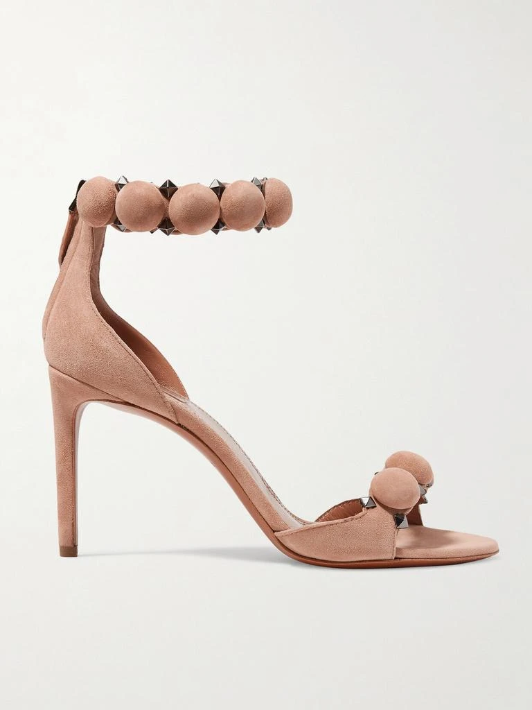 Alaïa La Bombe 90 铆钉绒面革凉鞋  - IT37.5 1