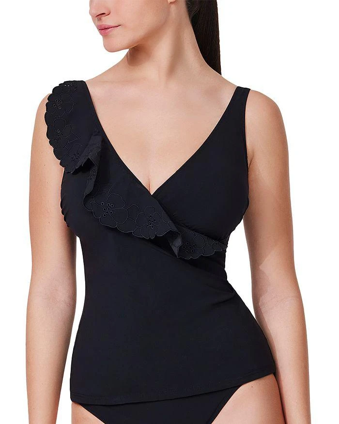 Profile by Gottex Ruffled Crossover Tankini Top