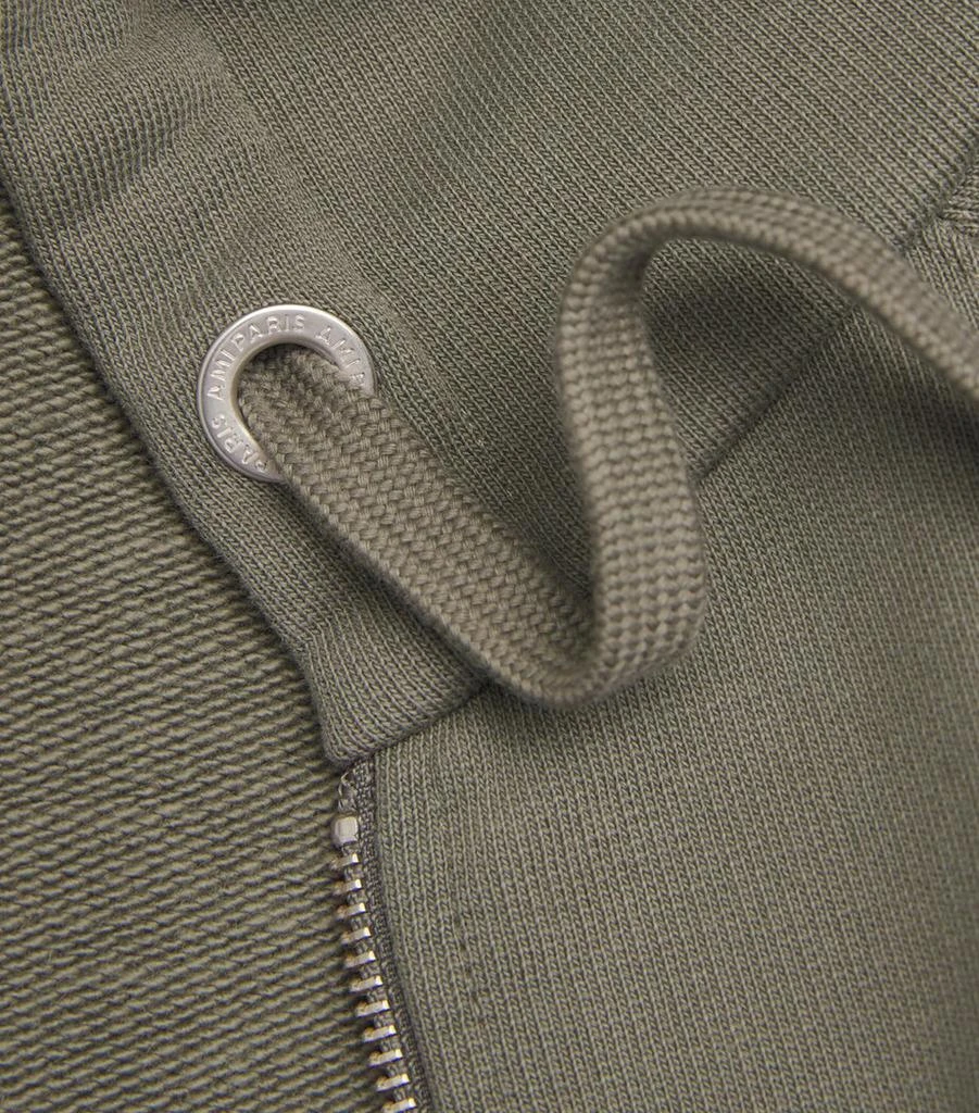 AMI Organic Cotton Ami de Coeur Zip-Up Hoodie 5