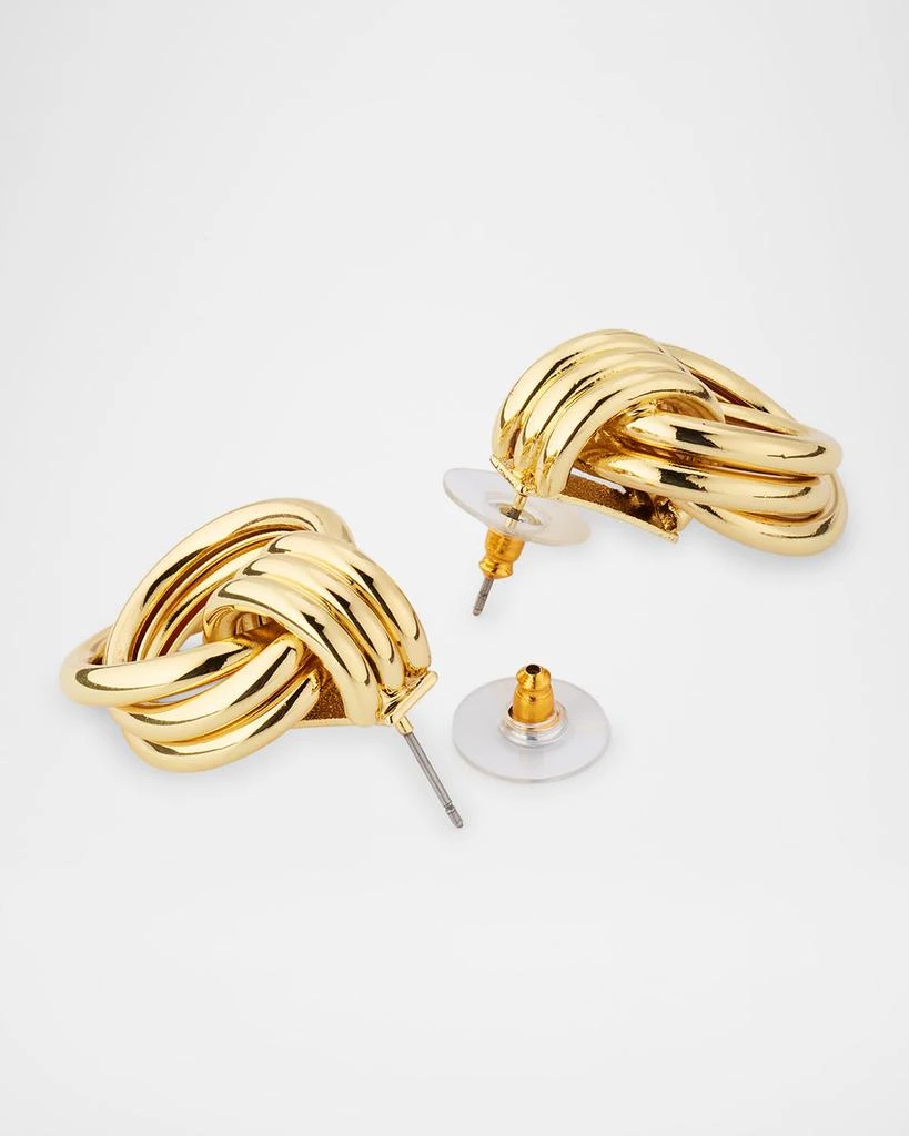 BaubleBar Gold-Plated Interlocking Hoop Earrings 4